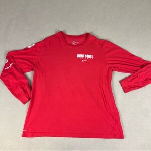 Nike Tee Ohio State Buckeyes Basketball Long Sleeve T-Shirt, Sz XL. 637598-65N
